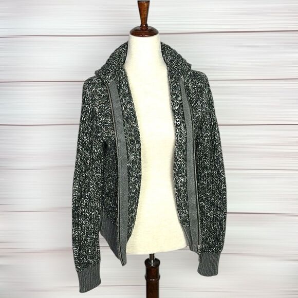 Zadig & Voltaire Deluxe Gray Wool Mohair Blend Full Zip Cardigan High Neck S - Picture 3 of 13